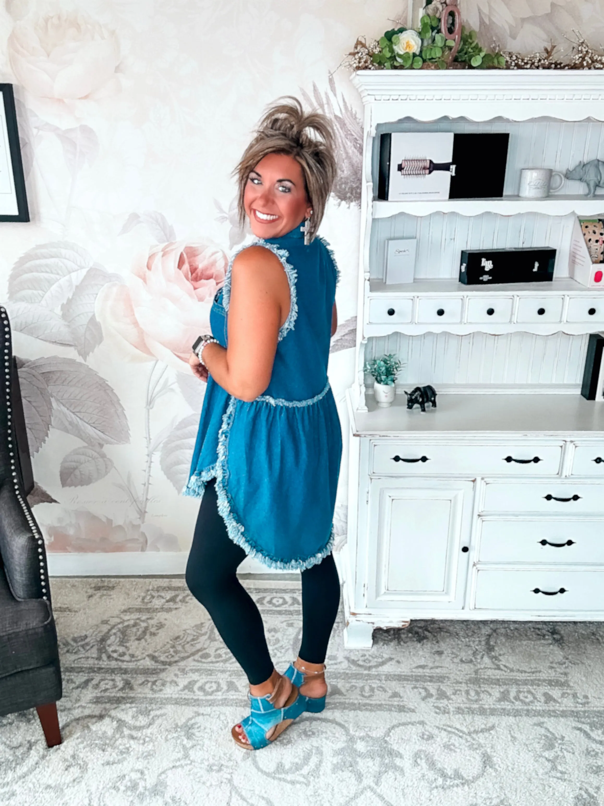 A Day Away Denim Tunic Dress