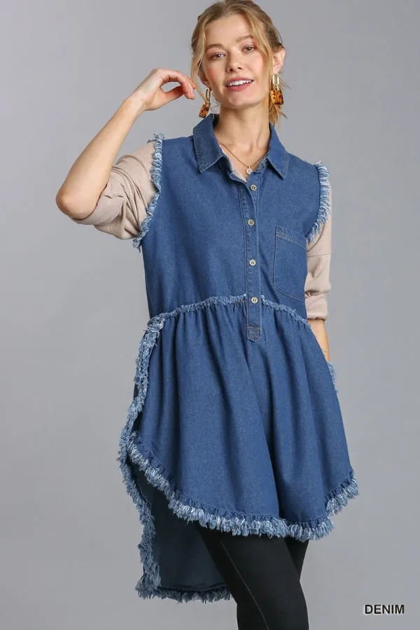 A Day Away Denim Tunic Dress