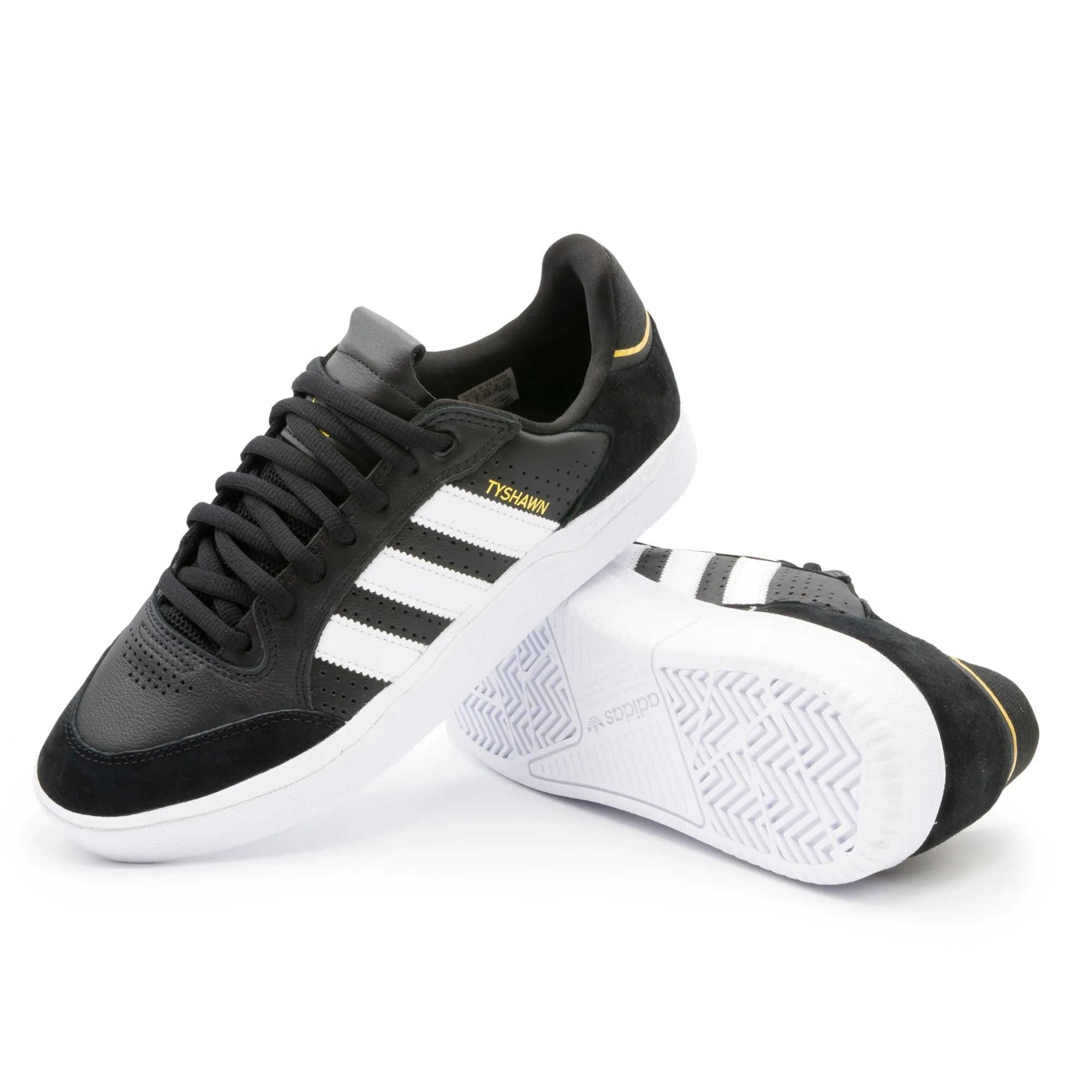 Adidas Tyshawn Low Shoes - Core Black/FTW White/Gold