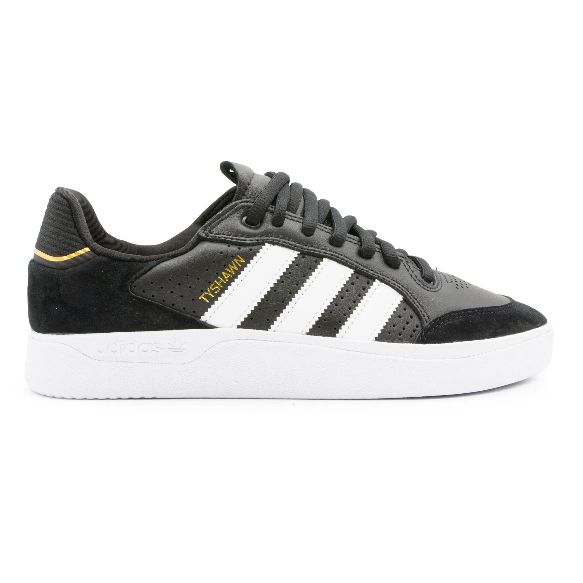 Adidas Tyshawn Low Shoes - Core Black/FTW White/Gold