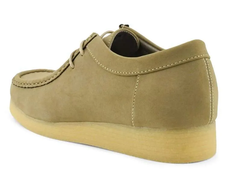 Amali Wallabee Style Men's Tan Suede Low Top