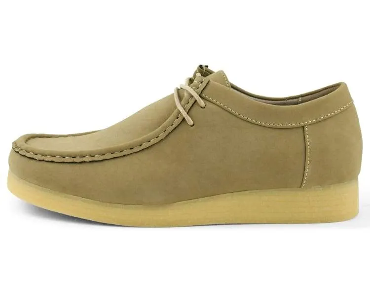 Amali Wallabee Style Men's Tan Suede Low Top