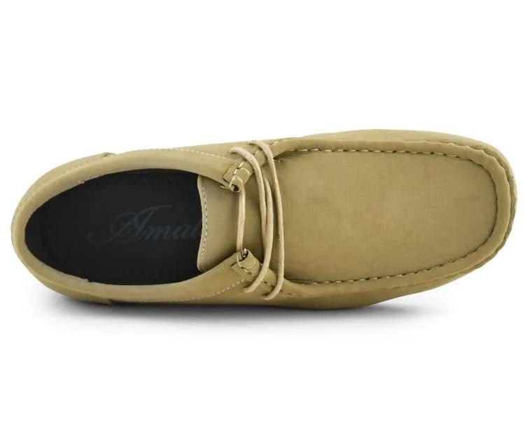 Amali Wallabee Style Men's Tan Suede Low Top