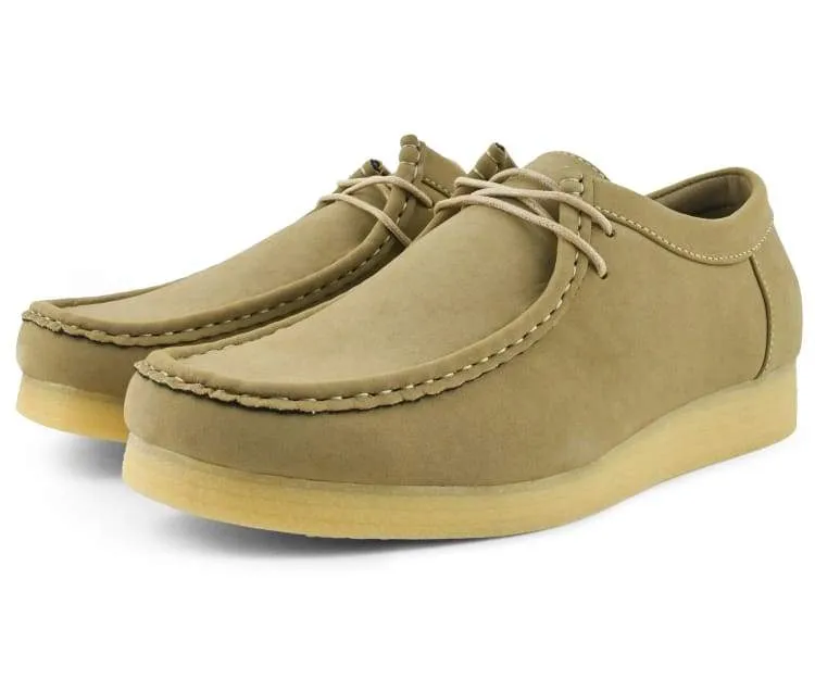 Amali Wallabee Style Men's Tan Suede Low Top