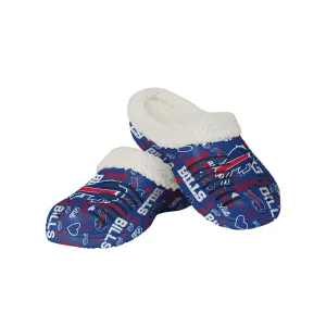 Buffalo Bills NFL Womens Sherpa Lined Logo Love Clog