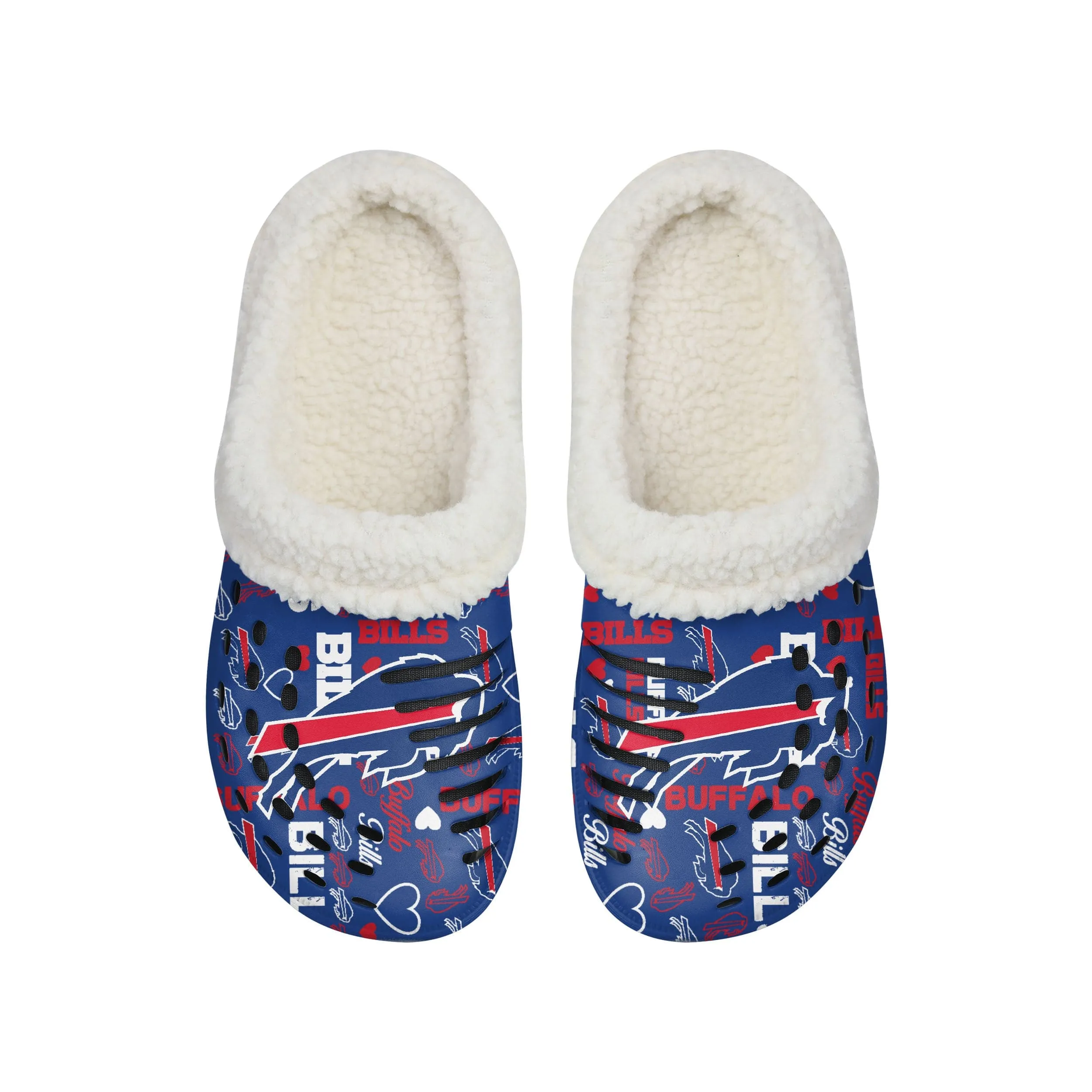 Buffalo Bills NFL Womens Sherpa Lined Logo Love Clog