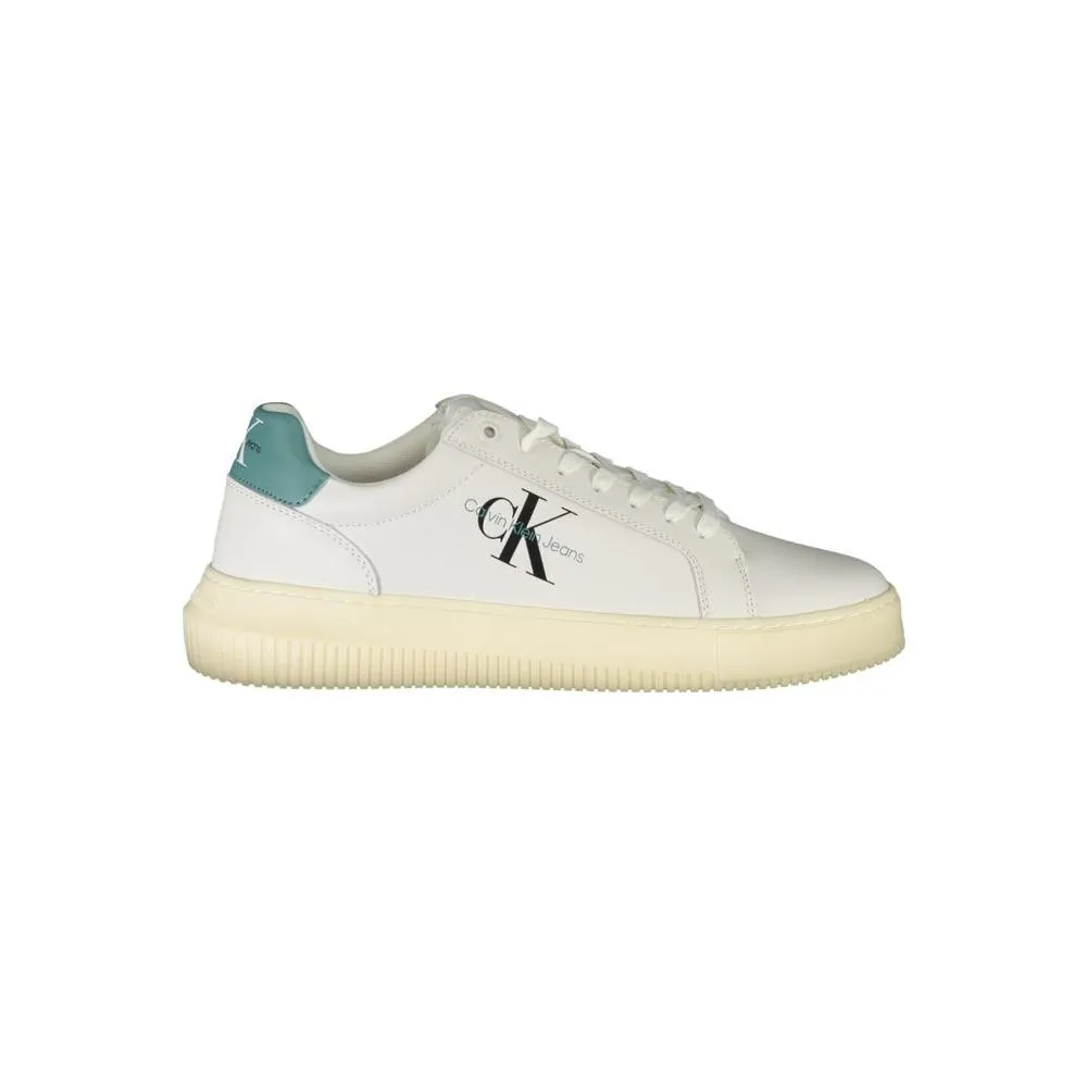 Calvin Klein Sleek White Sneakers with Eco-Conscious Design