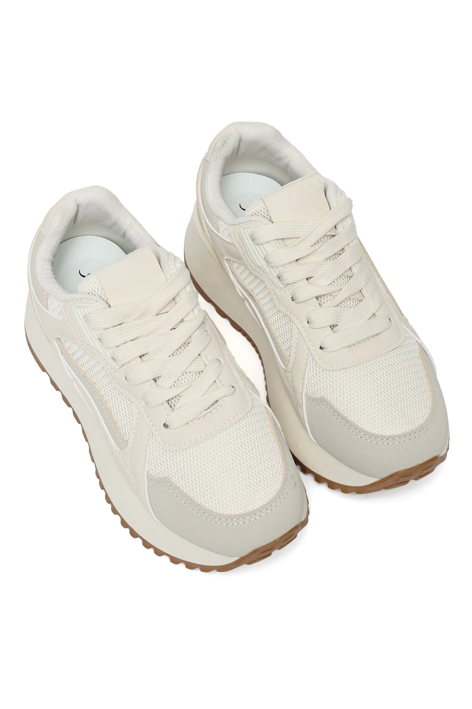 Classic Mesh Comfort Sneakers-Beige