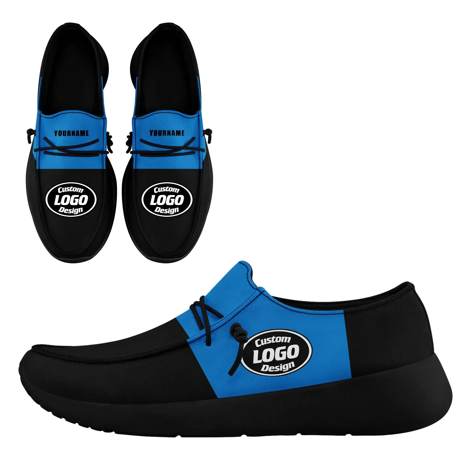 Custom Black Blue Carolina Sneaker Shoes Combo Offer Personalized Combo ZH-D020289-5