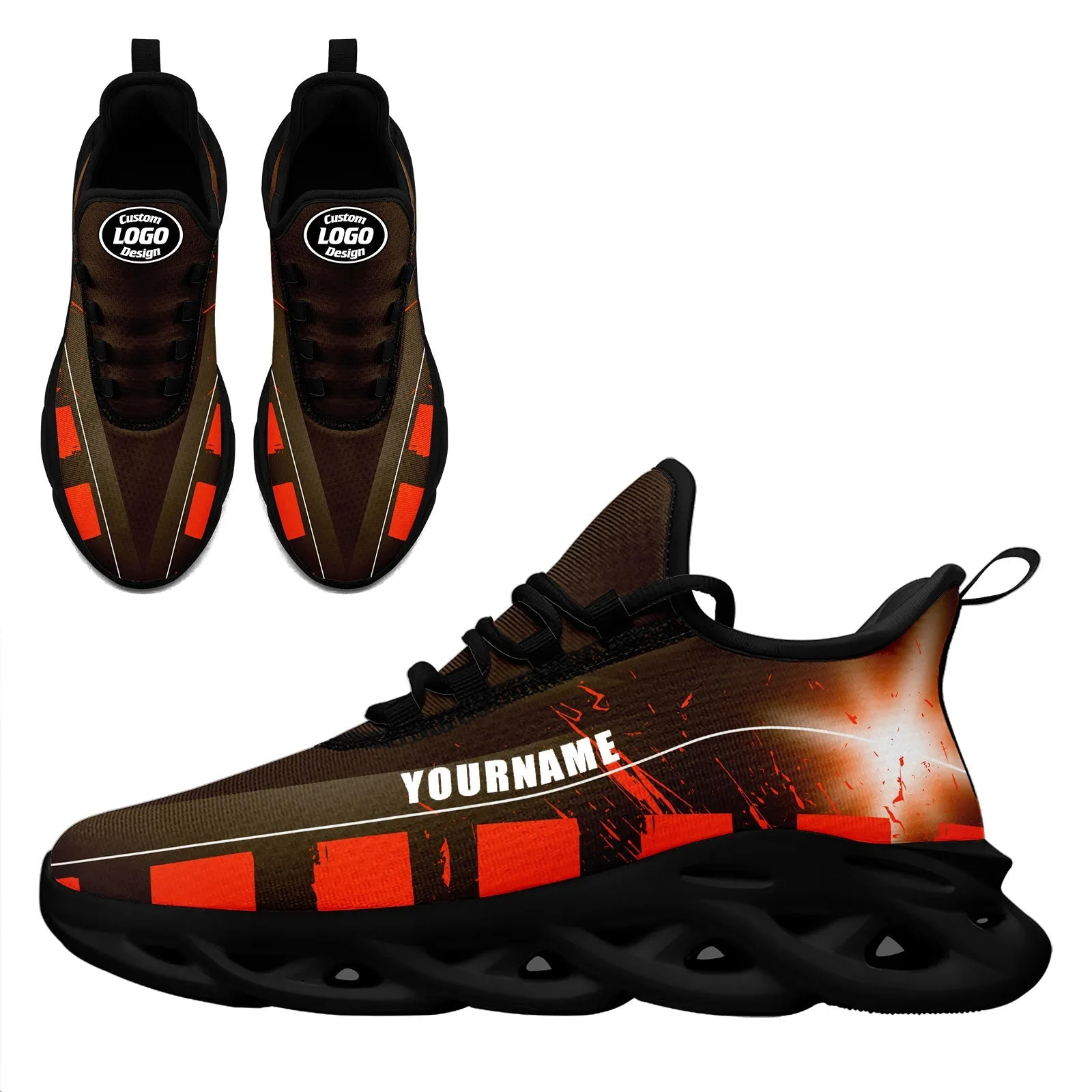 Custom Orange Brown Cleveland Maxsoul Shoes Personalized Sneaker FN003-D020260-8 Custom Online