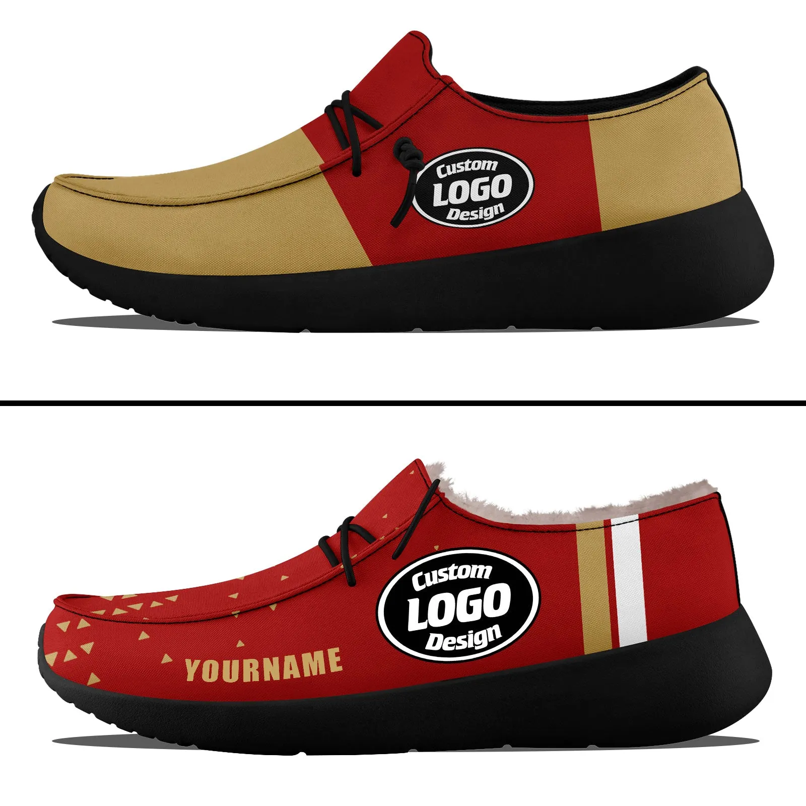 Custom Yellow Red San Francisco Sneaker Shoes Combo Offer Personalized Combo ZH-D020289-25