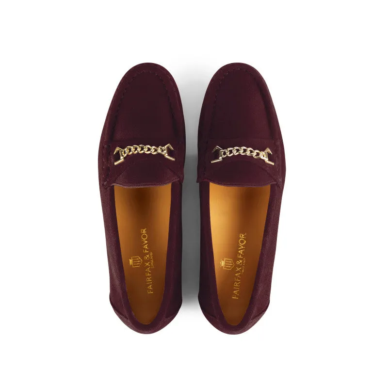 Fairfax & Favor Apsley Ladies Suede Loafer - Plum