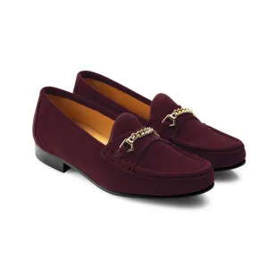 Fairfax & Favor Apsley Ladies Suede Loafer - Plum