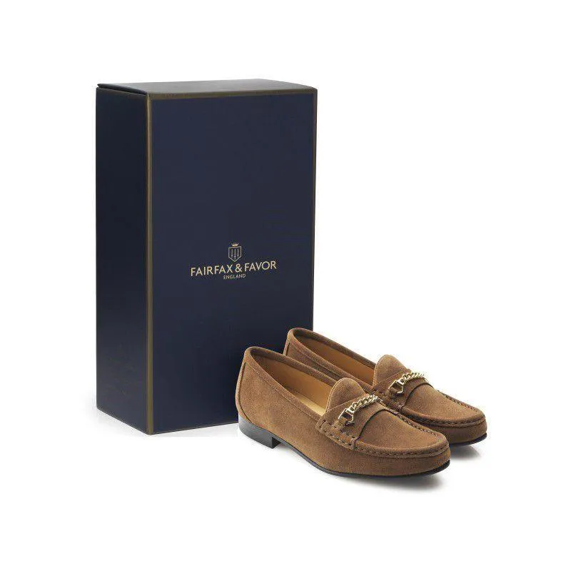 Fairfax & Favor Apsley Ladies Suede Loafer - Tan