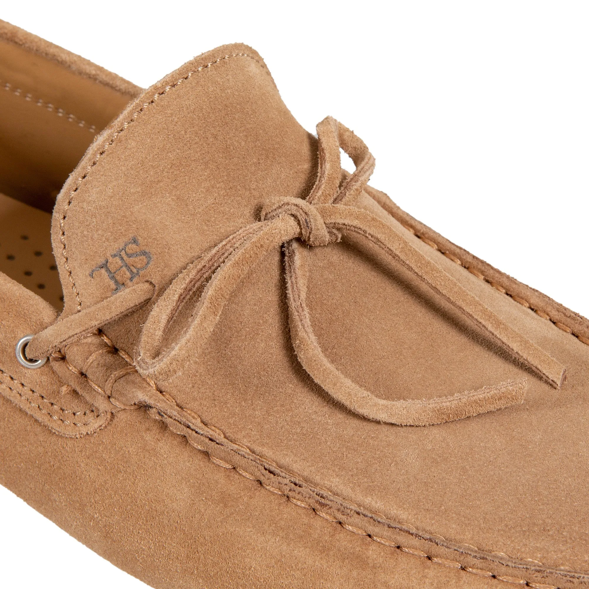 HENRY SARTORIAL Suede Driving Shoes TOBACCO