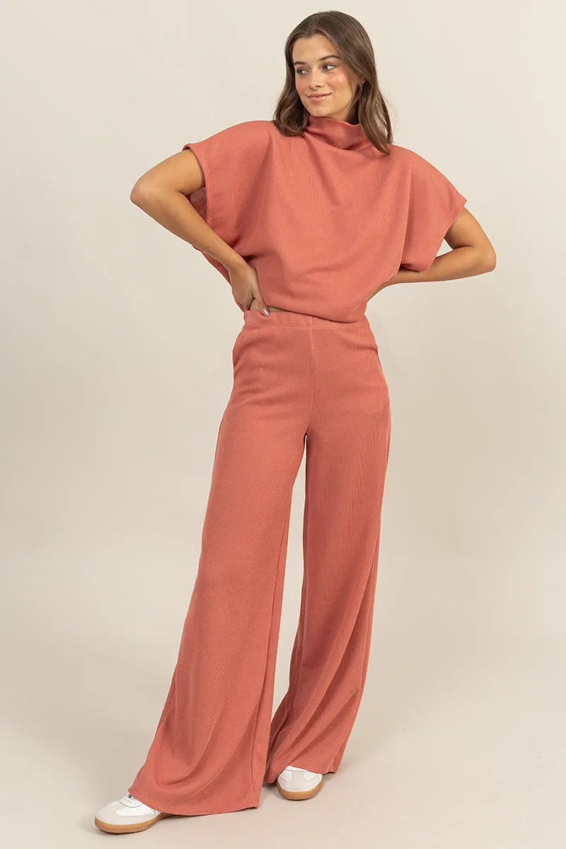 HF24F075-SET-DOLMAN SLEEVE TOP AND PANTS SET