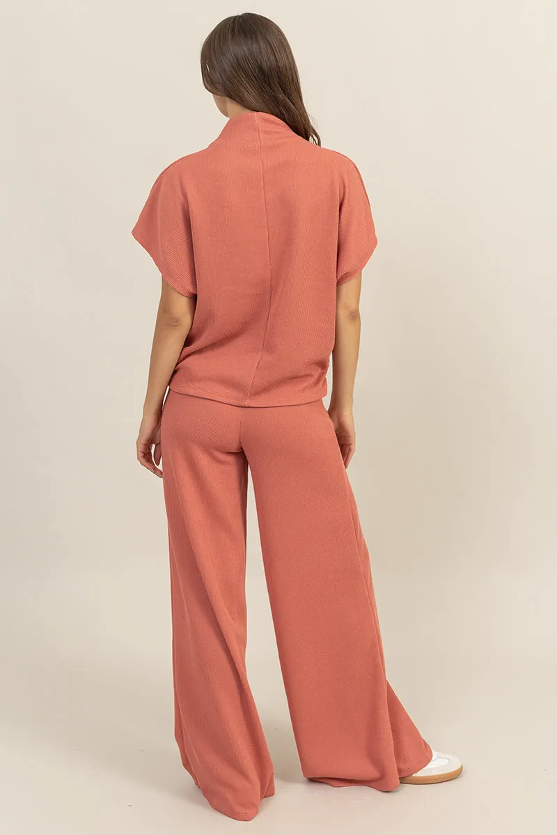 HF24F075-SET-DOLMAN SLEEVE TOP AND PANTS SET