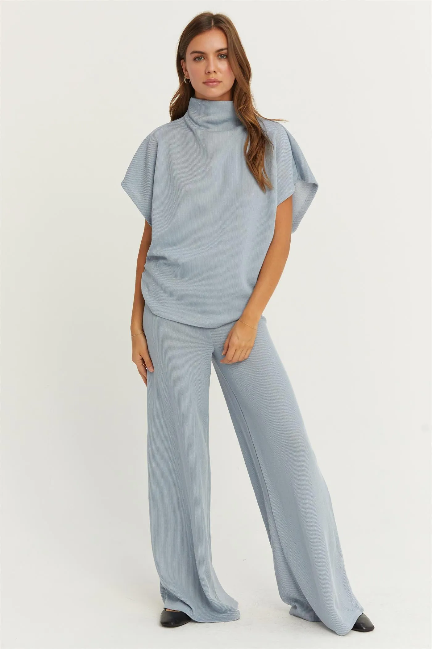 HF24F075-SET-DOLMAN SLEEVE TOP AND PANTS SET