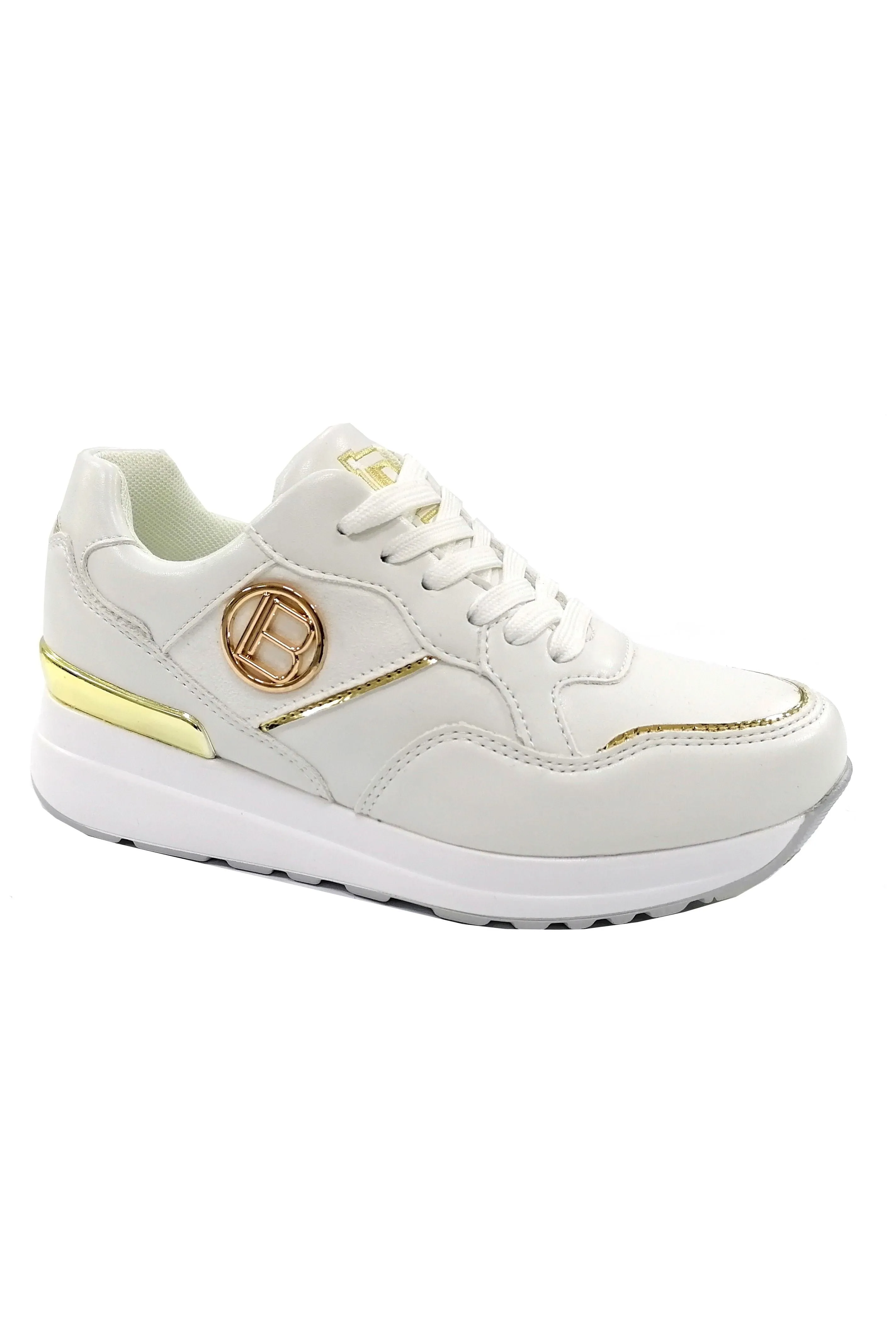 LAURA BIAGOTTI SNEAKERS WITH GOLD DETAILING