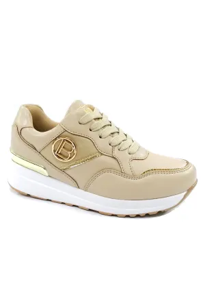 LAURA BIAGOTTI SNEAKERS WITH GOLD DETAILING