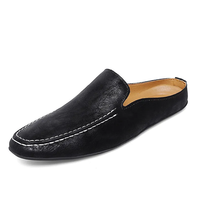 Men's Outdoor Breathable Casual Half Shoes Slip-On Driving Loafers | 8822