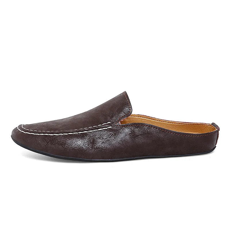 Men's Outdoor Breathable Casual Half Shoes Slip-On Driving Loafers | 8822