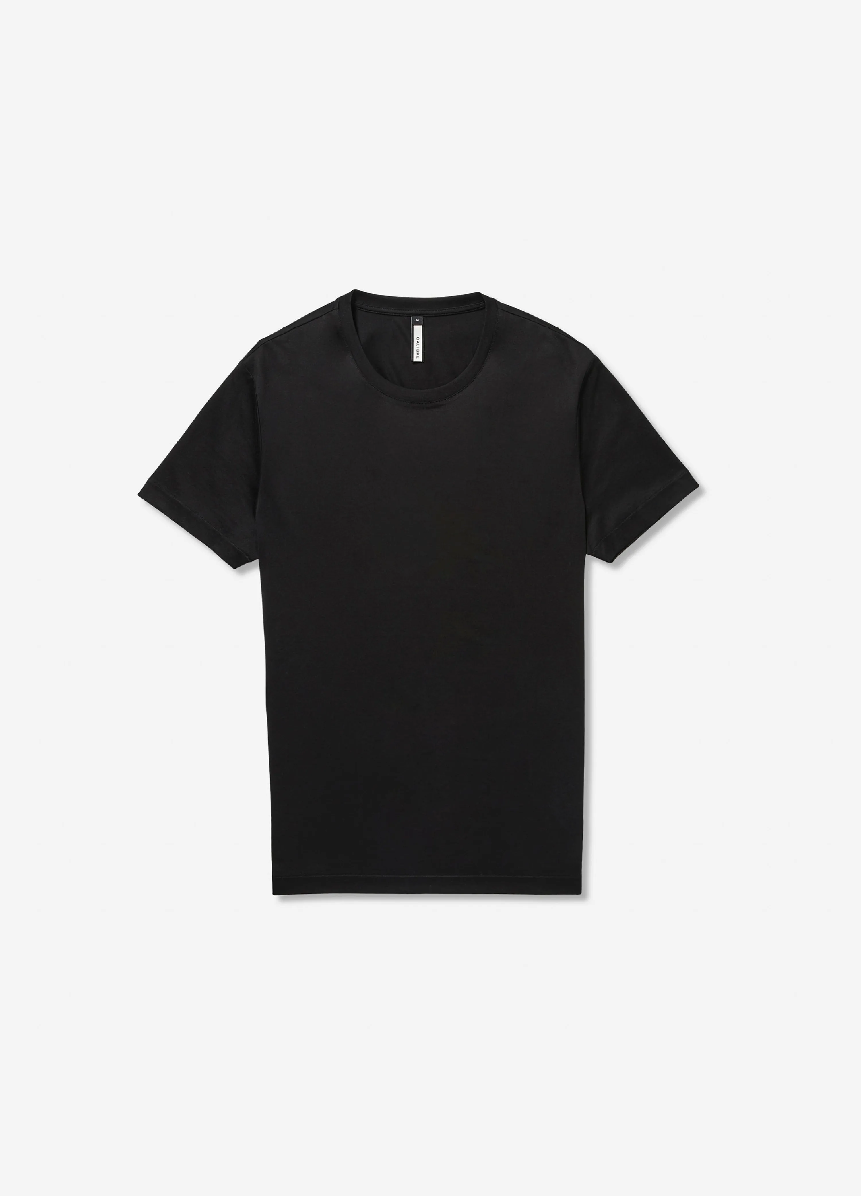 Mercerised Crew Neck T-Shirt Black