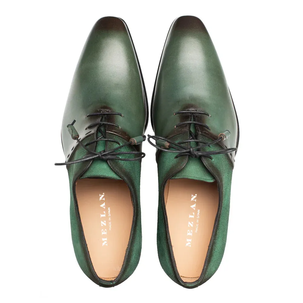 Mezlan Green Men's Lace-Up Shoes Colomer Calf/Suede Oxford Style No:21342