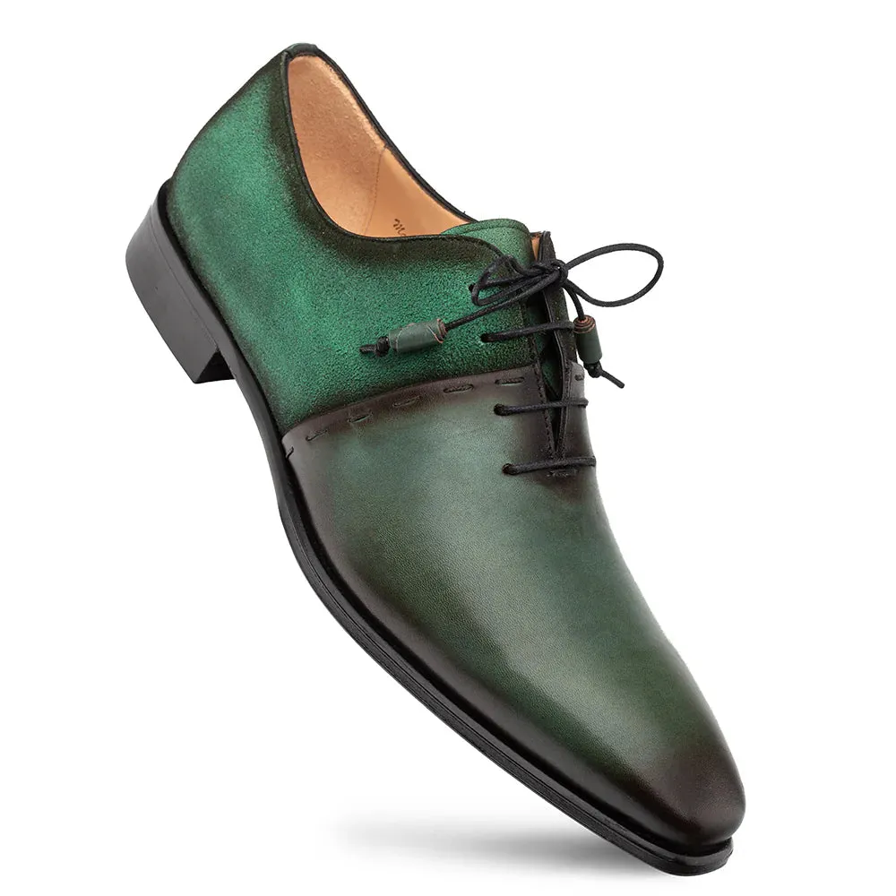 Mezlan Green Men's Lace-Up Shoes Colomer Calf/Suede Oxford Style No:21342