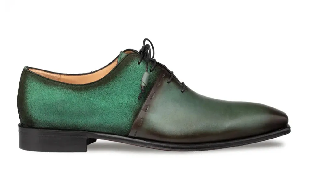 Mezlan Green Men's Lace-Up Shoes Colomer Calf/Suede Oxford Style No:21342