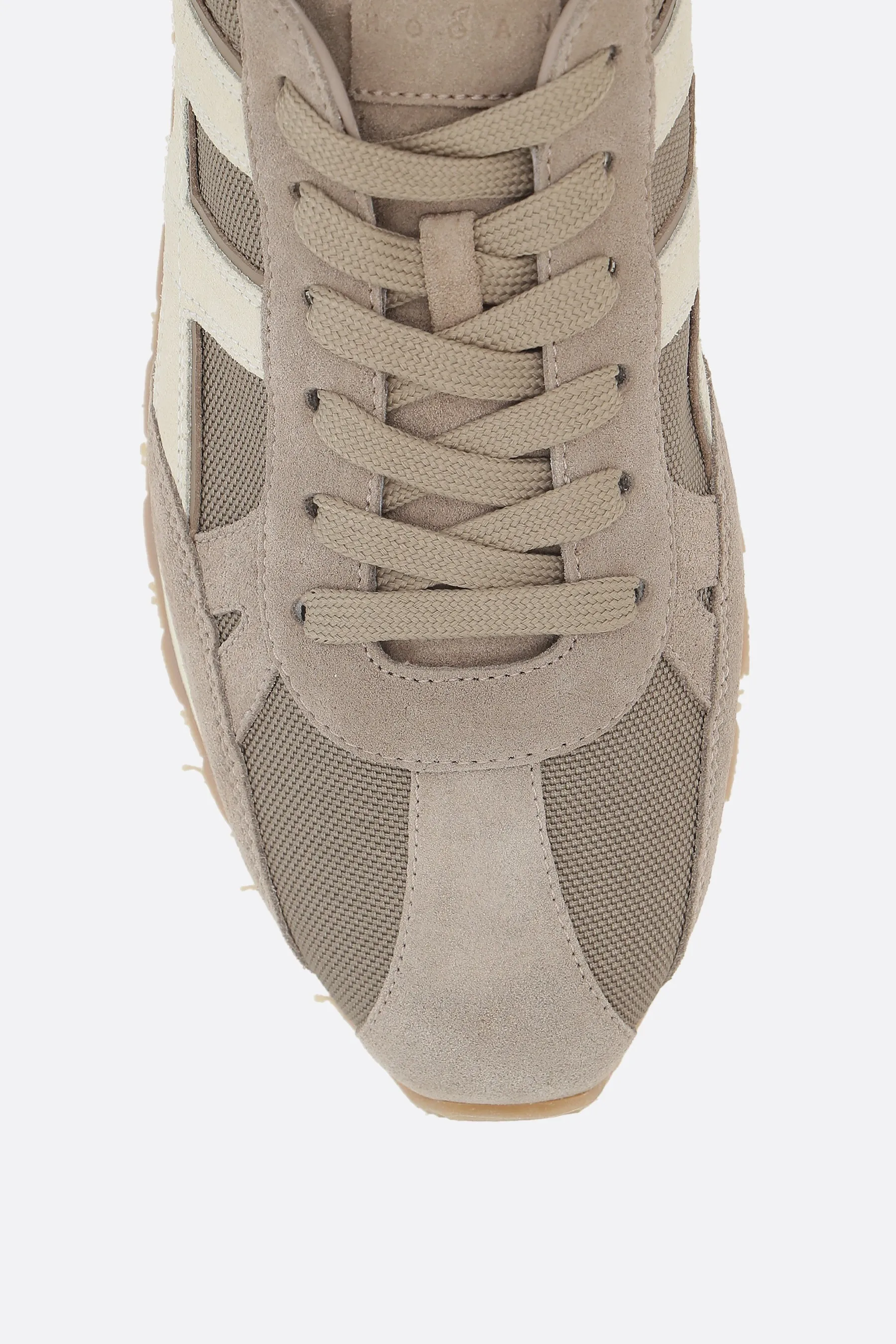 Mixed-Pattern Suede Technical Sneakers