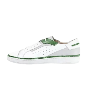 MMS LEATHER GREEN WHITE Italian Racer SNEAKER