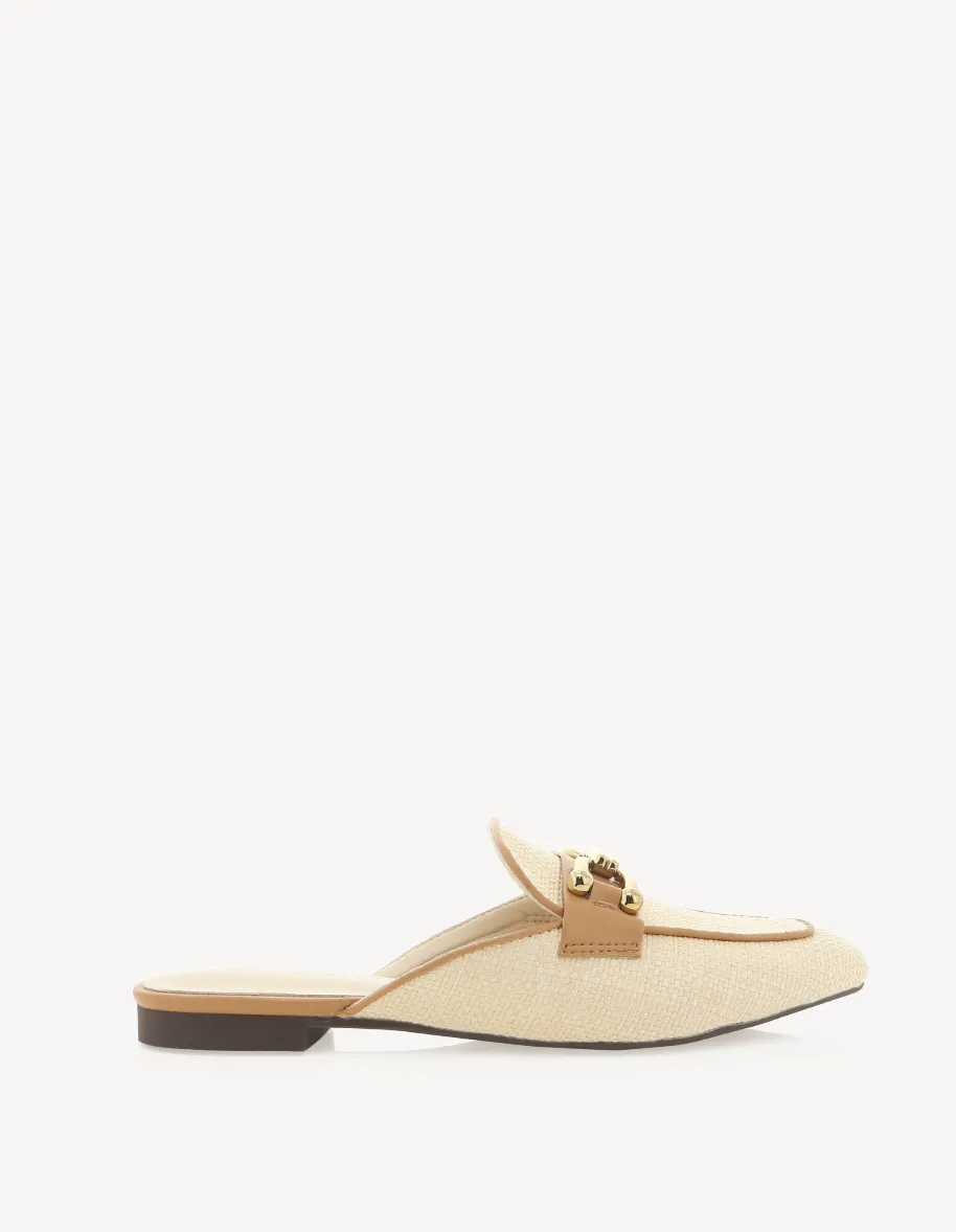 Nicky Billini Vanilla Raffia Loafers