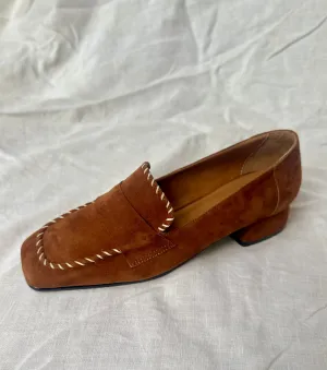 Piazza Grande - Chestnut Suede Stitched Loafer