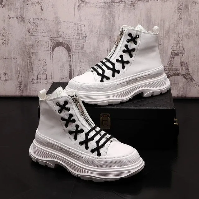 Punk Style Thick Bottom High Top Sneakers