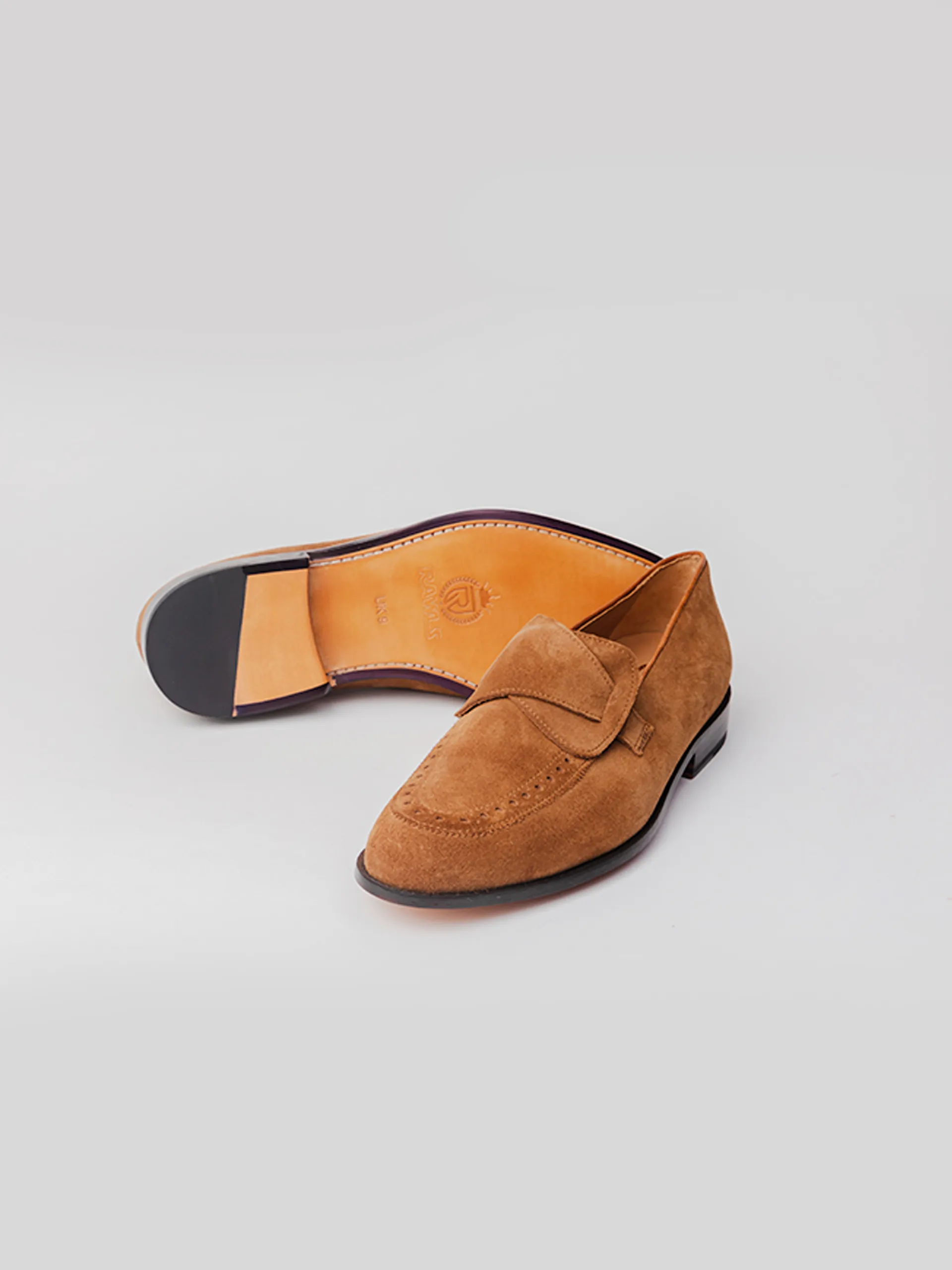 Rakish Loafer - camel Suede