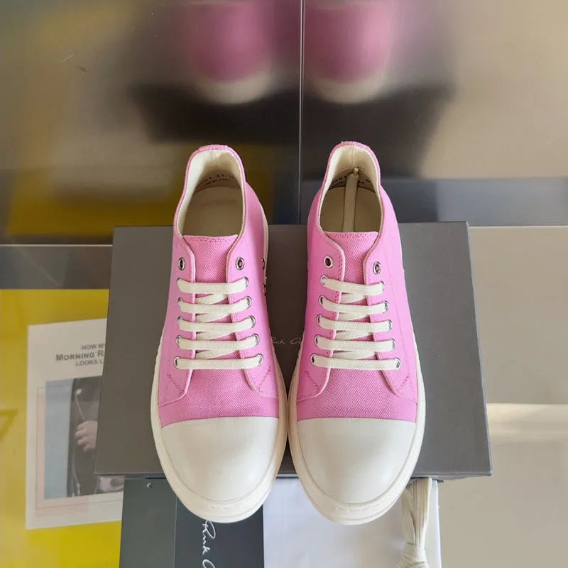 Rick Owens Pink Low-Top Sneakers