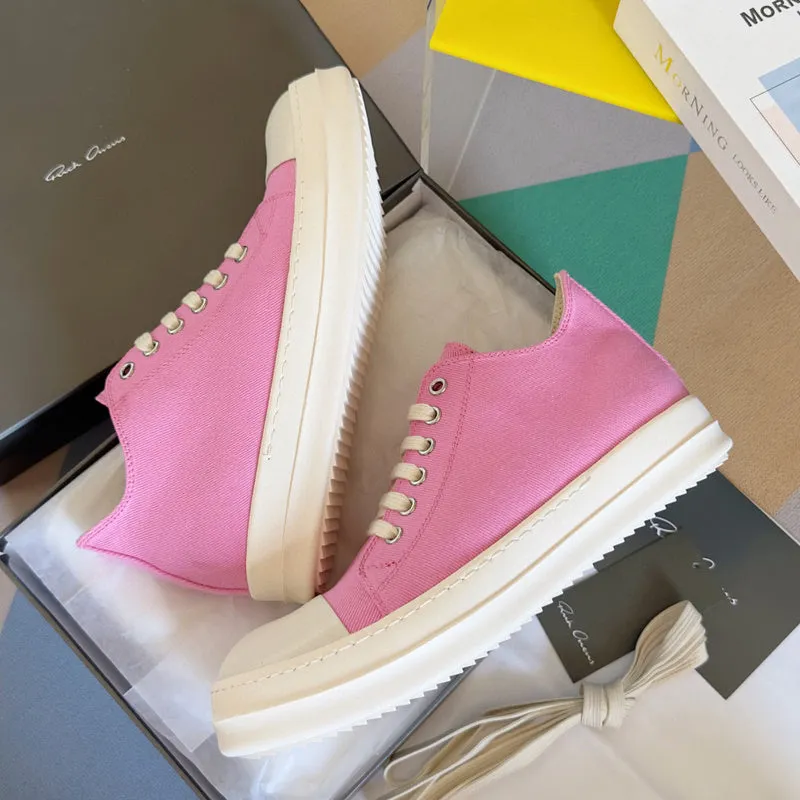 Rick Owens Pink Low-Top Sneakers