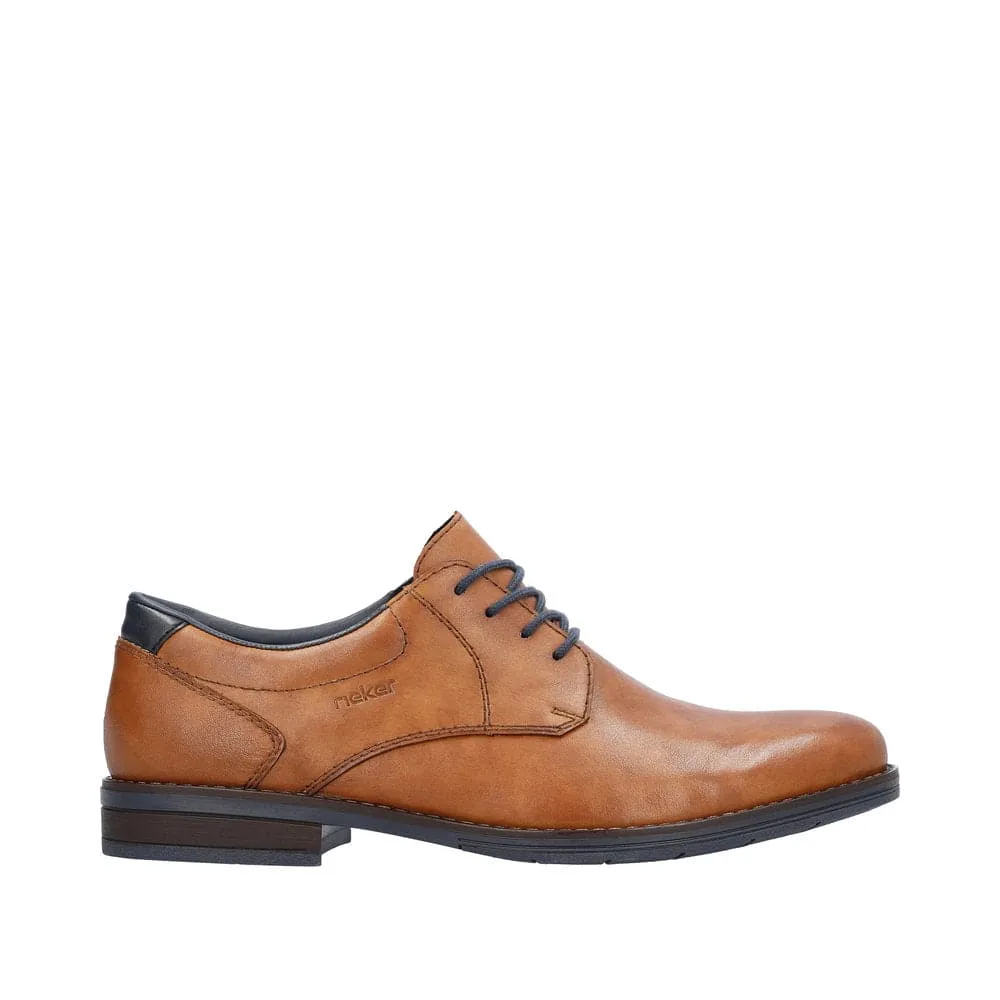 Rieker 10304-24 Dominik Mens Cognac Leather Lace Up Shoes