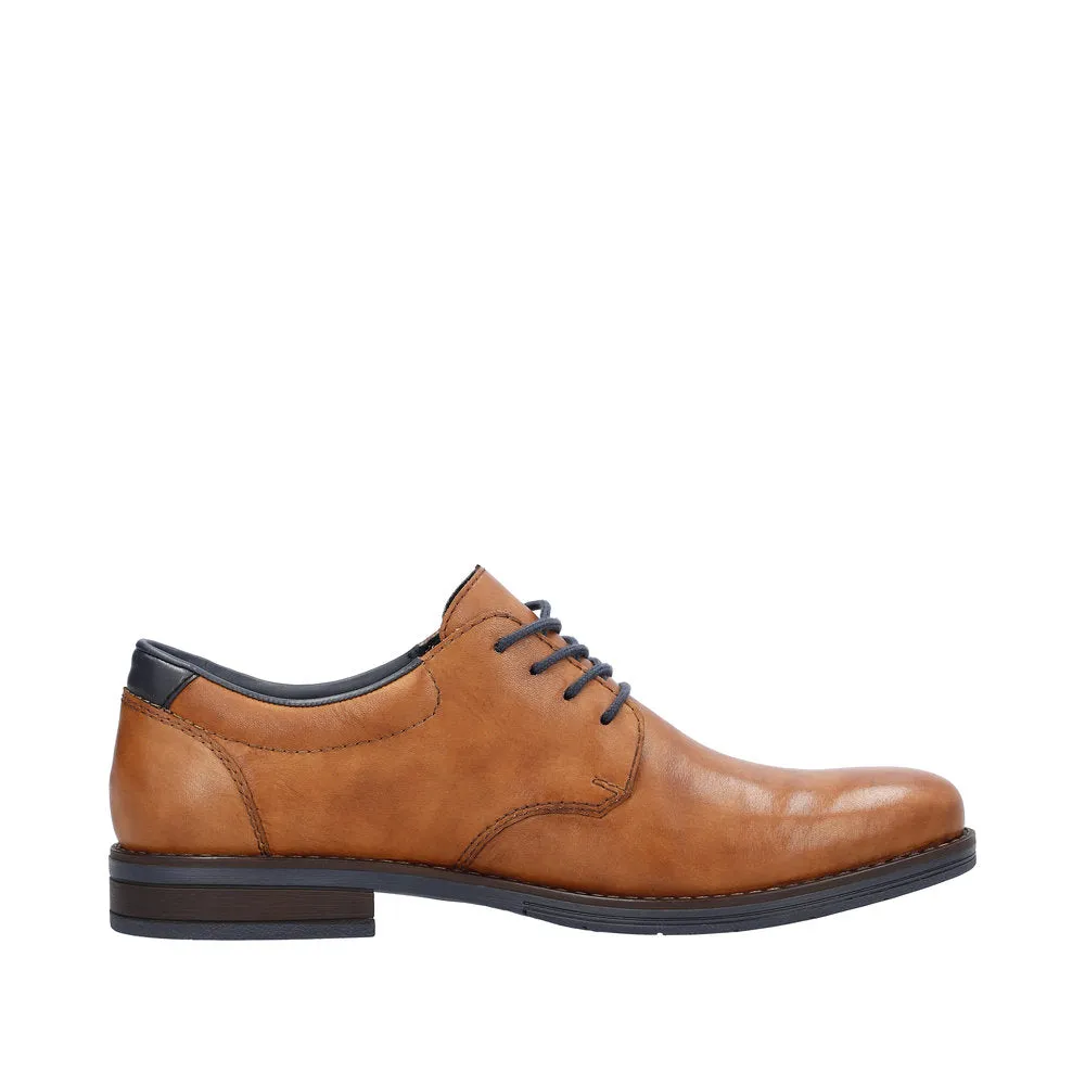 Rieker 10304-24 Dominik Mens Cognac Leather Lace Up Shoes