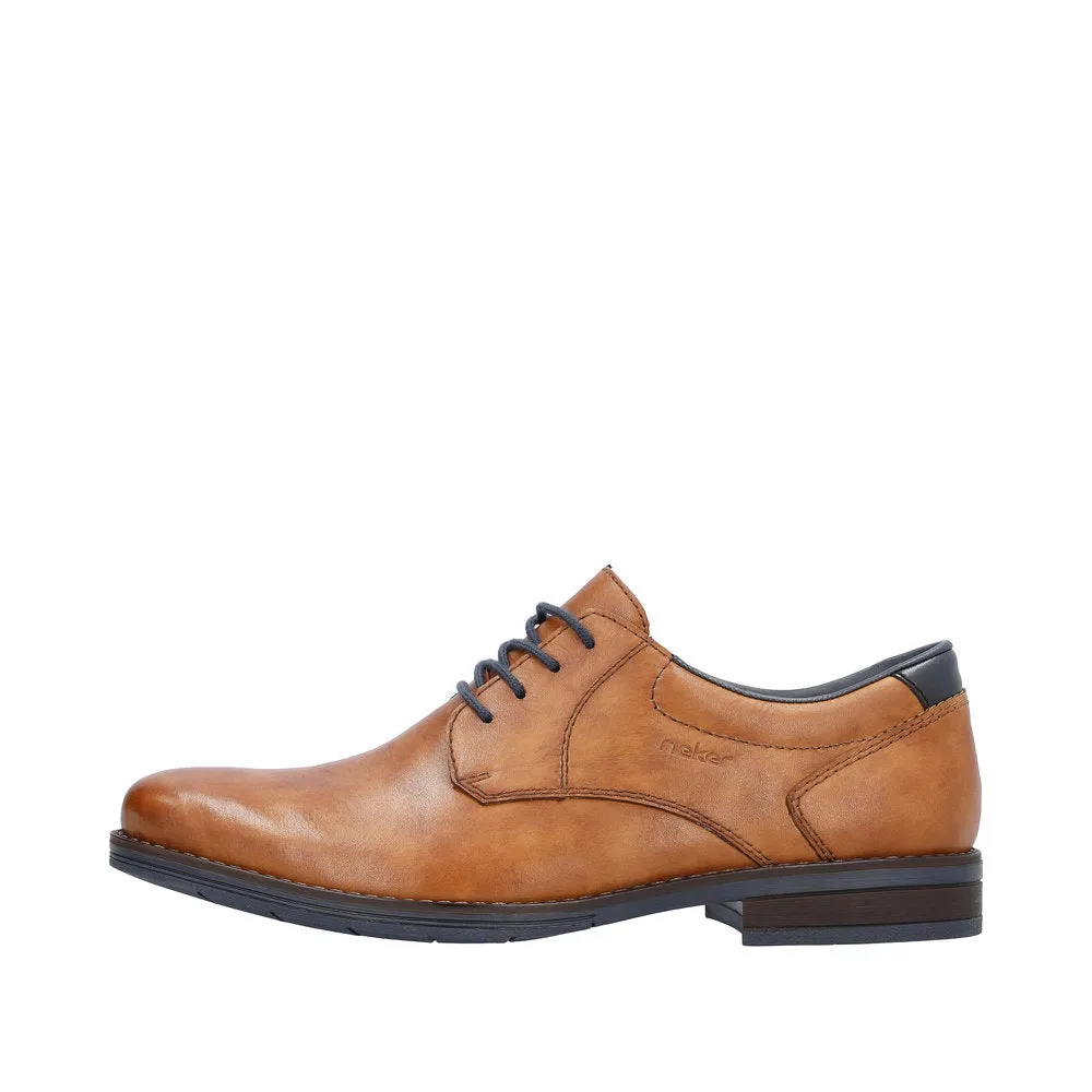 Rieker 10304-24 Dominik Mens Cognac Leather Lace Up Shoes