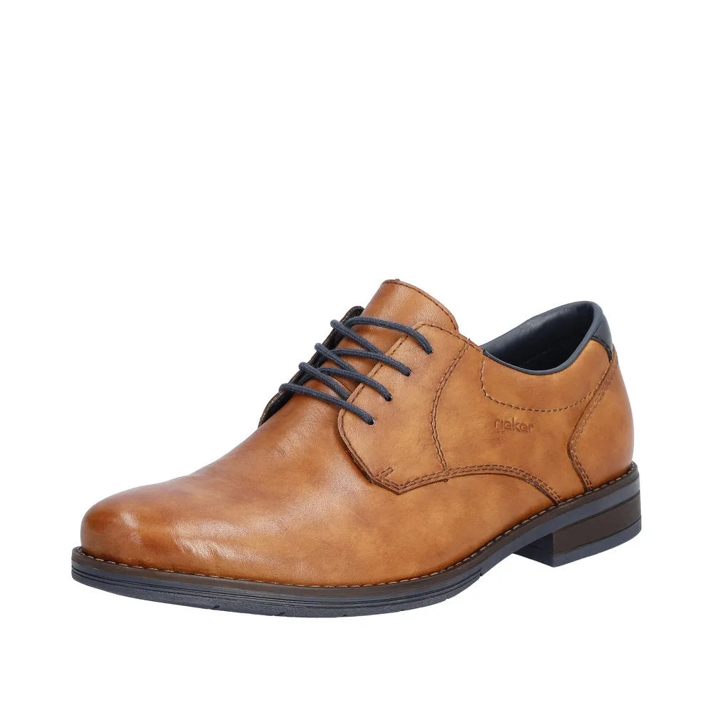 Rieker 10304-24 Dominik Mens Cognac Leather Lace Up Shoes