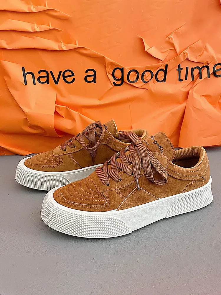 Splicing Color Niche Design Casual Sports Flat Shoes