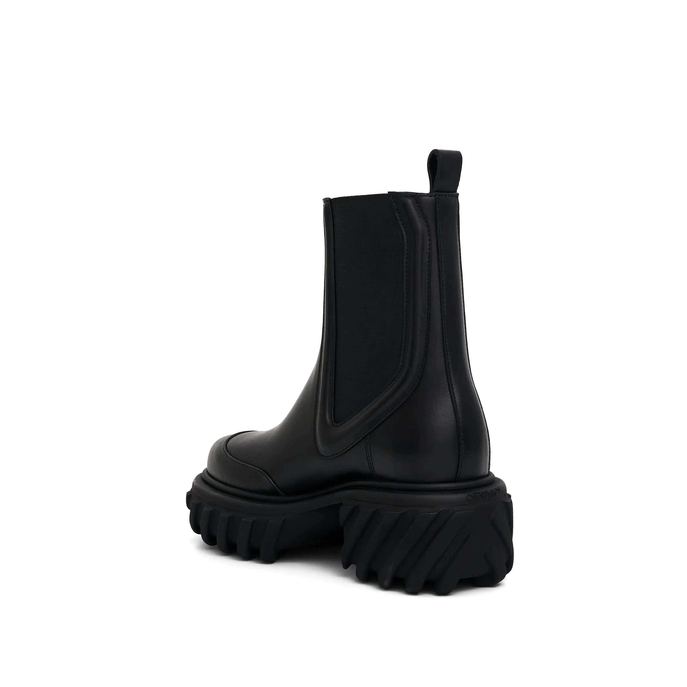 Tractor Motor Chelsea Boot in Black