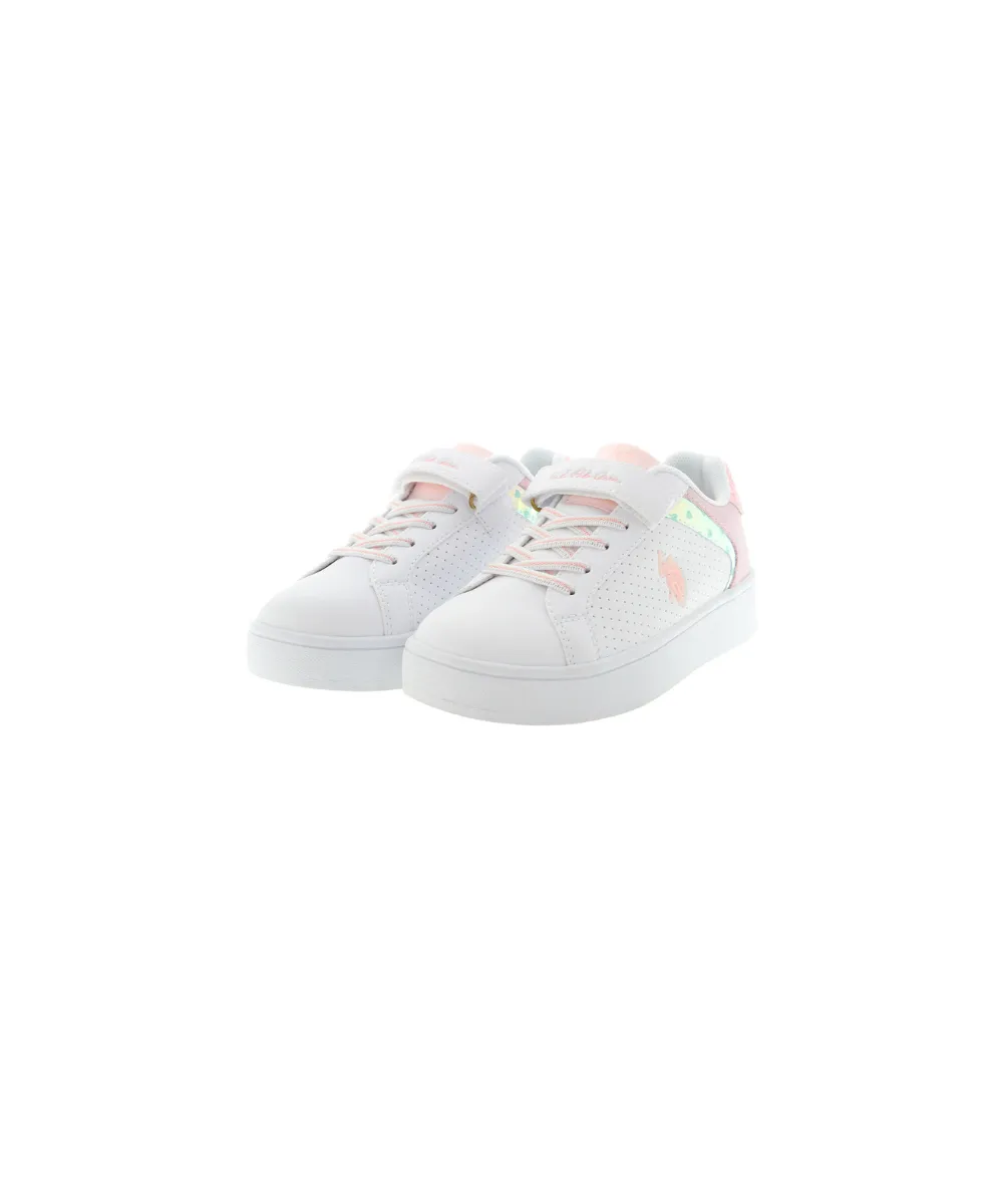 US POLO KIDS LACE-UP FOOTWEAR WITH ELASTIC LACE AND VELCRO