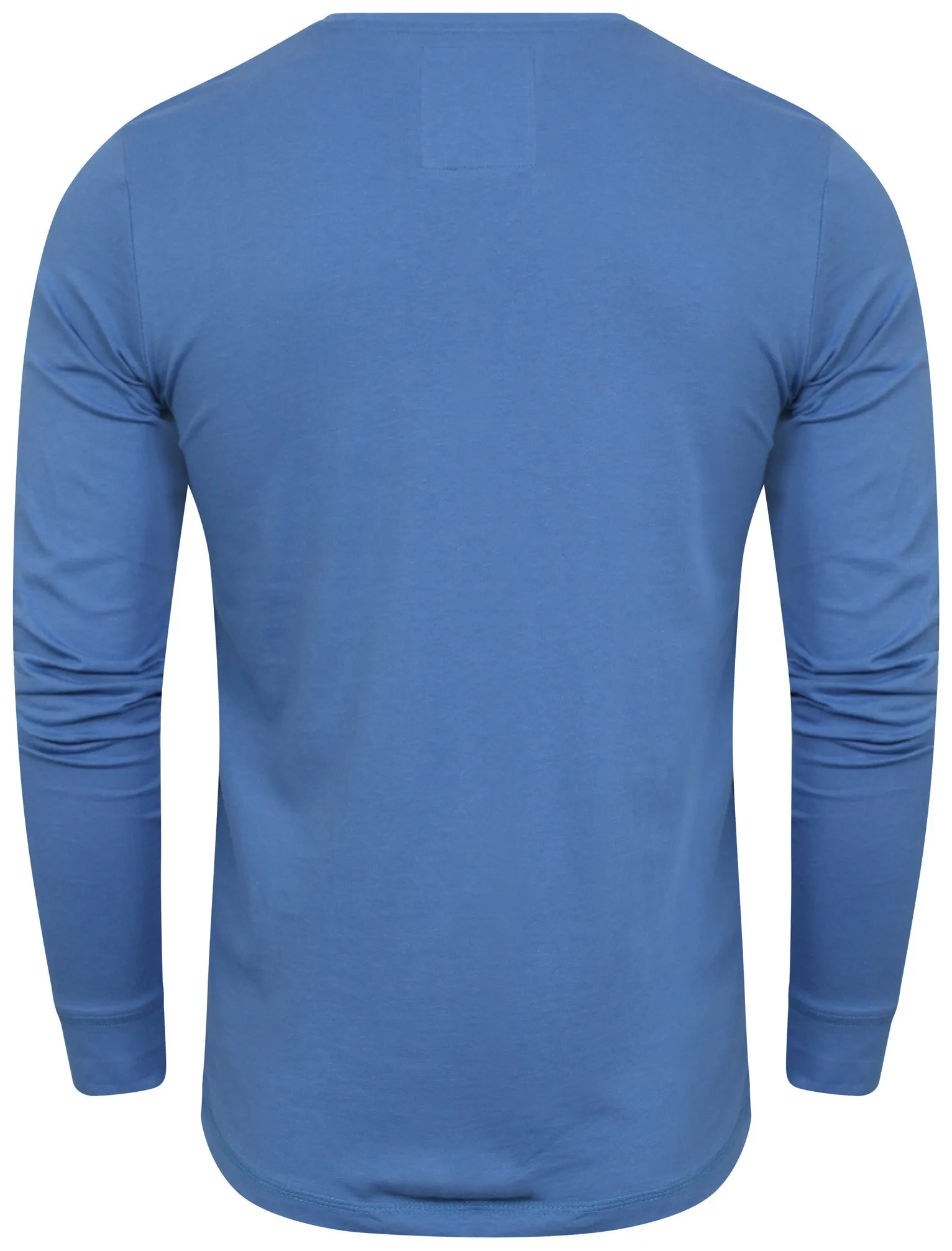 Veyer Mock T-Shirt Insert Long Sleeve T-Shirt in Federal Blue - Dissident