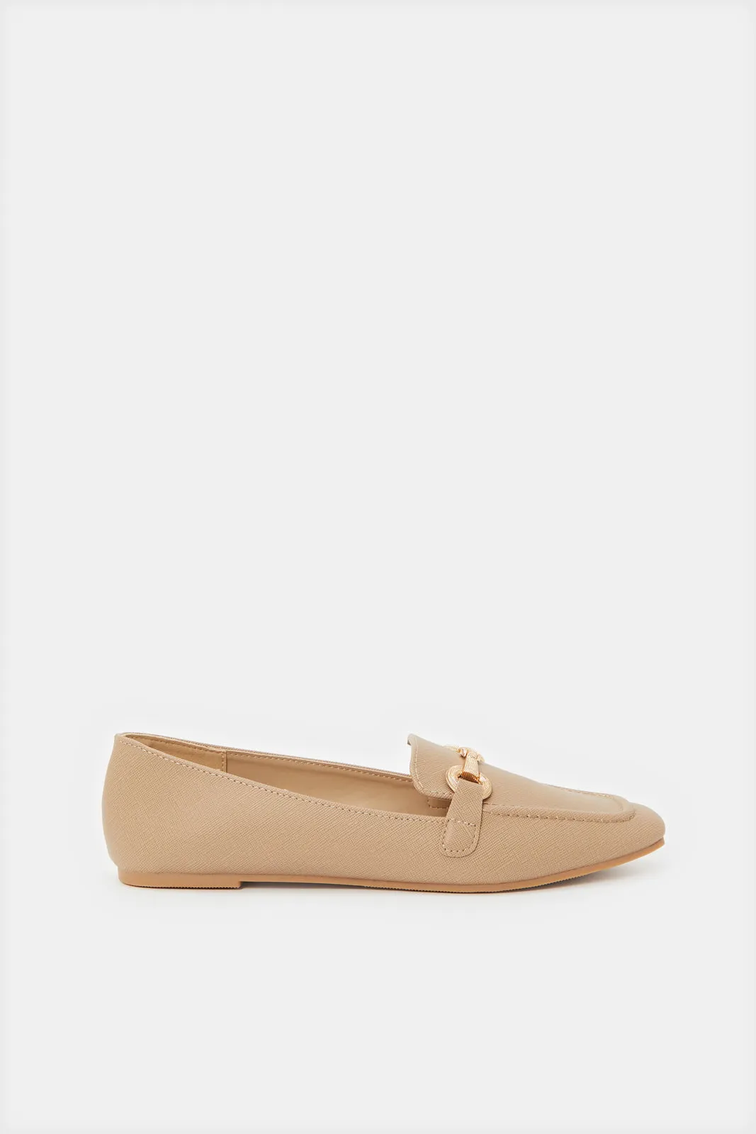 Women Taupe Embellished Loafer